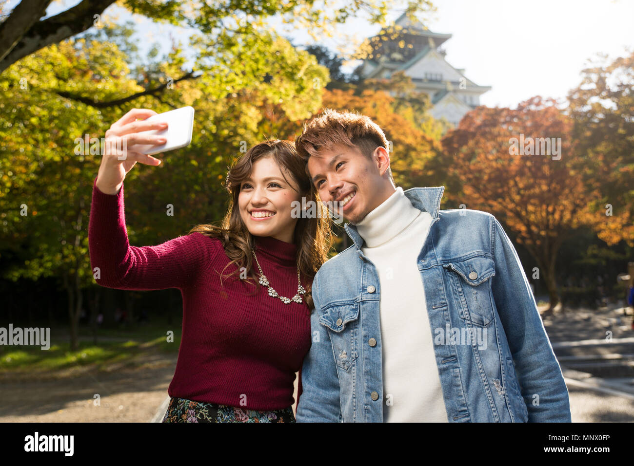 Young japanese selfie tokyo hi-res stock photography and images - Alamy