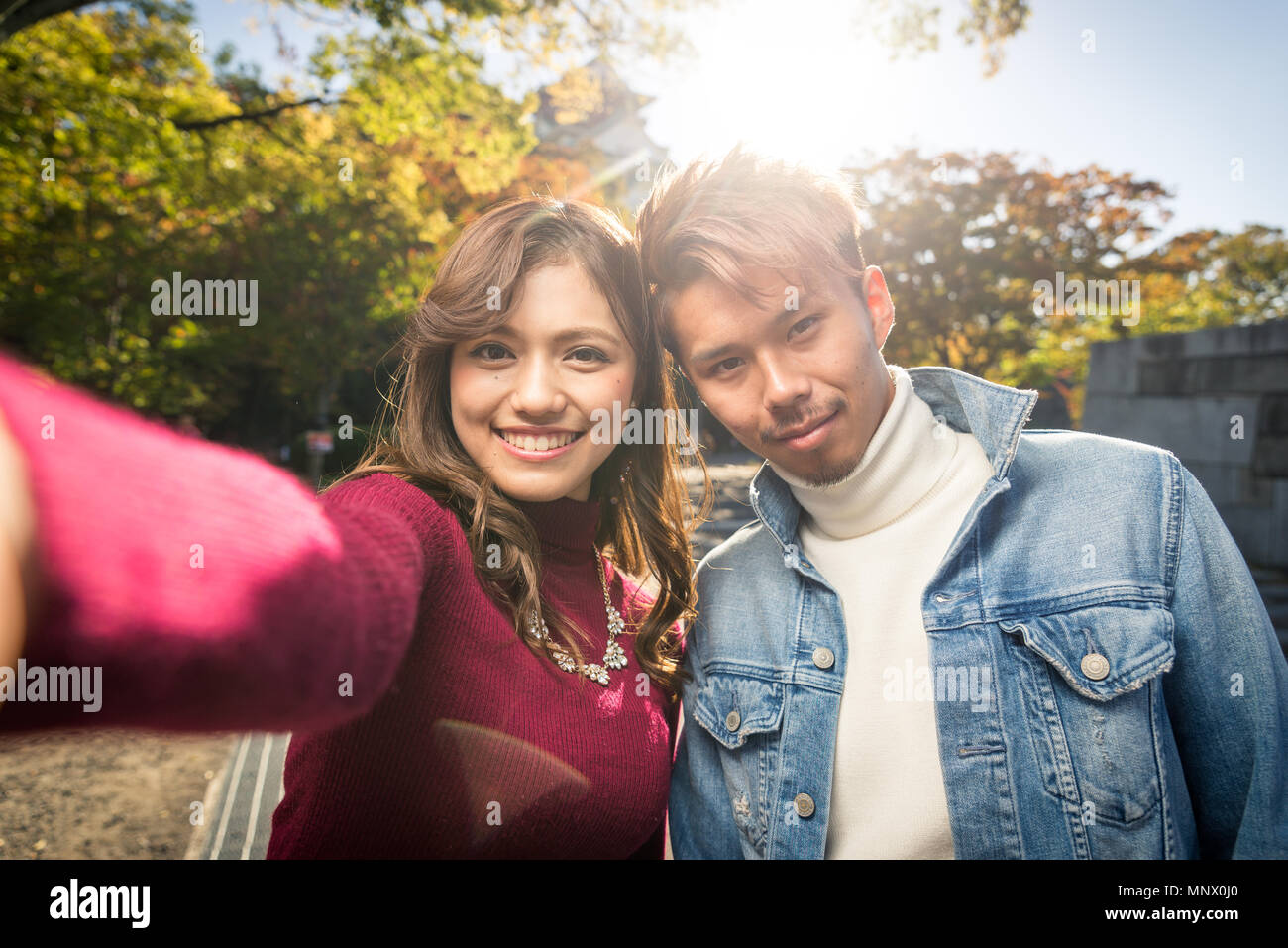 Young japanese selfie tokyo hi-res stock photography and images - Alamy