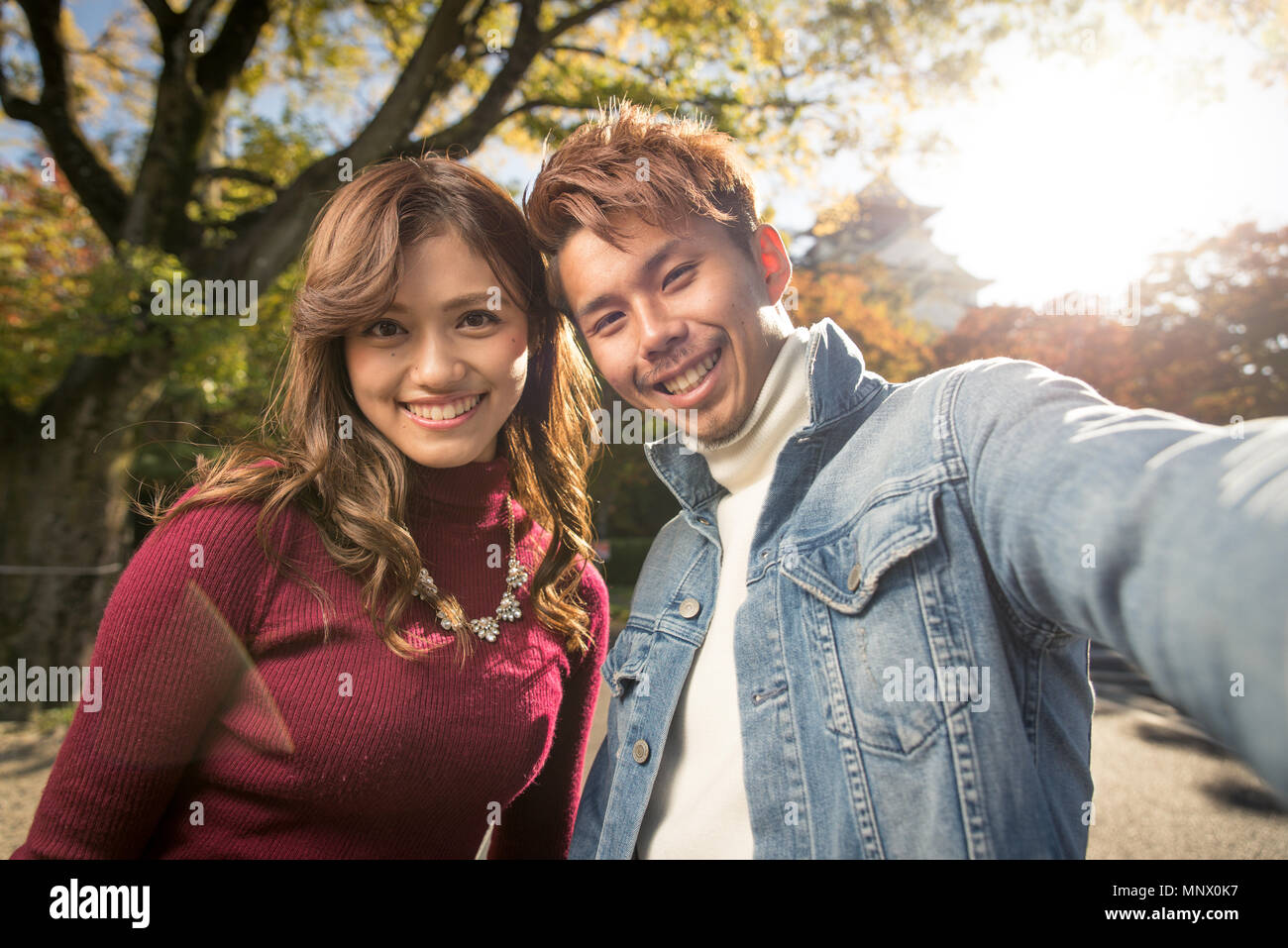 Young japanese selfie tokyo hi-res stock photography and images - Alamy