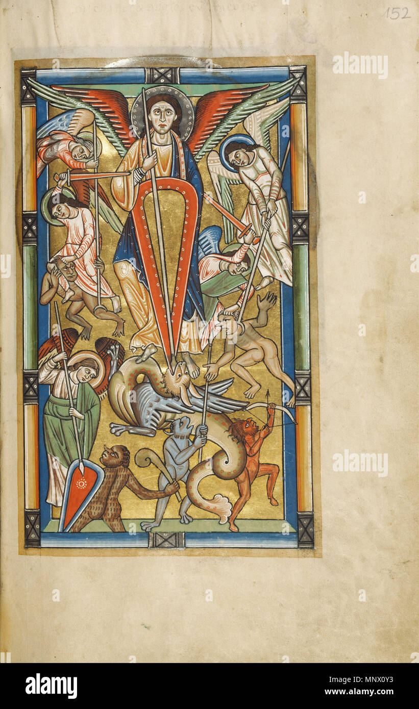 Saint michael slaying dragon painting hi-res stock photography and ...