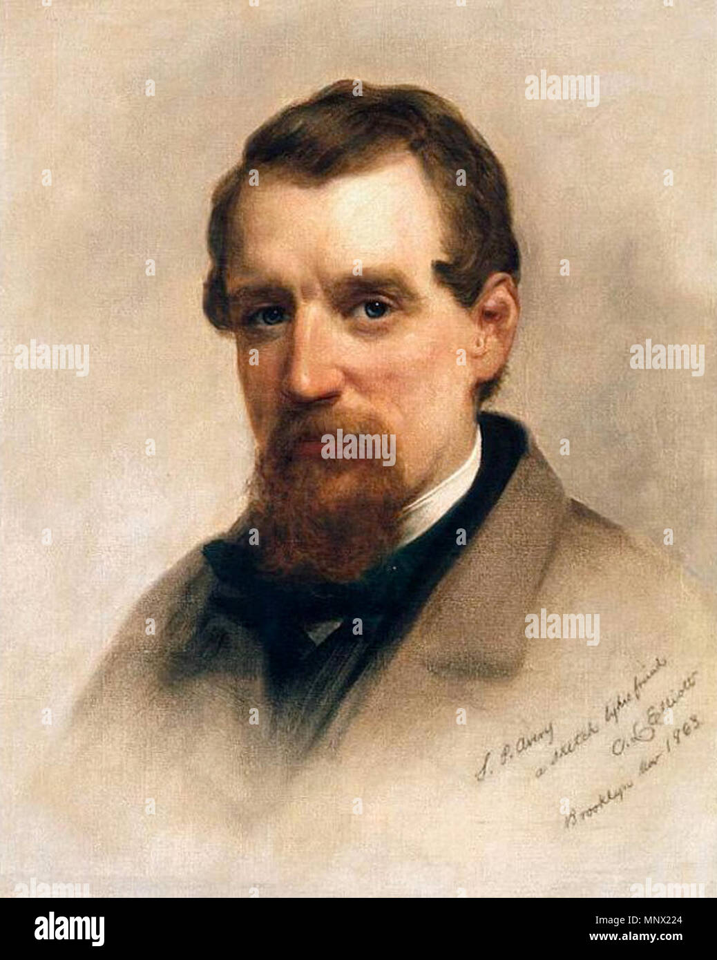 . English: A portrait of Samuel Putnam Avery, painted by Charles Loring Elliott. A prominent art dealer and patron of the arts, Avery was one of the founders of the Metropolitan Museum of Art. 1863.   Charles Loring Elliott  (1812–1868)     Alternative names Charles Loring Elliot; charles loring elliott; charles loring eliott  Description American portrait painter  Date of birth/death 1812 1868  Location of birth Auburn  Authority control  : Q5080338 VIAF: 23293204 ISNI: 0000 0000 6686 3395 ULAN: 500013029 LCCN: nr93012905 GND: 132199076 WorldCat 1089 Samuel Putnam Avery Stock Photo