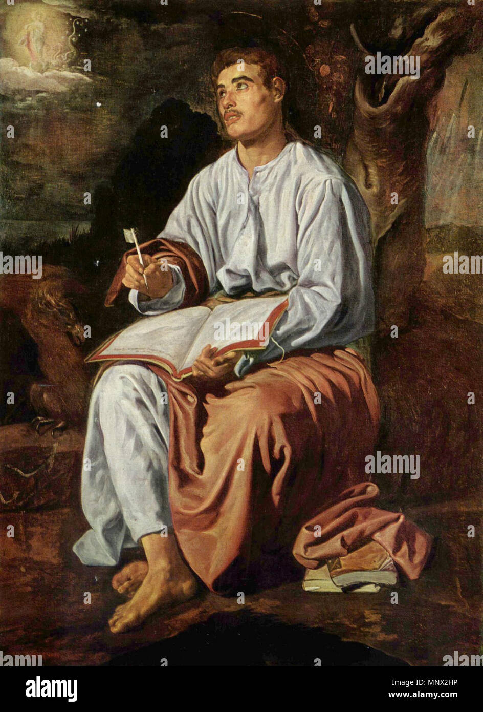 1091 San Juan Evangelista en Patmos, by Diego Velázquez Stock Photo