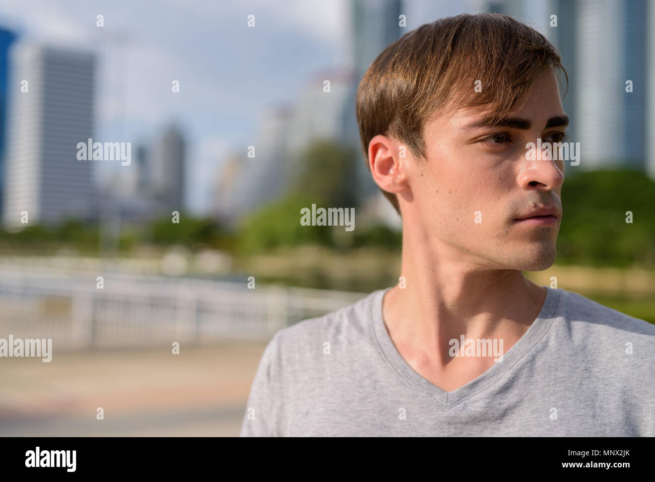 Close up beautiful young man hi-res stock photography and images - Alamy
