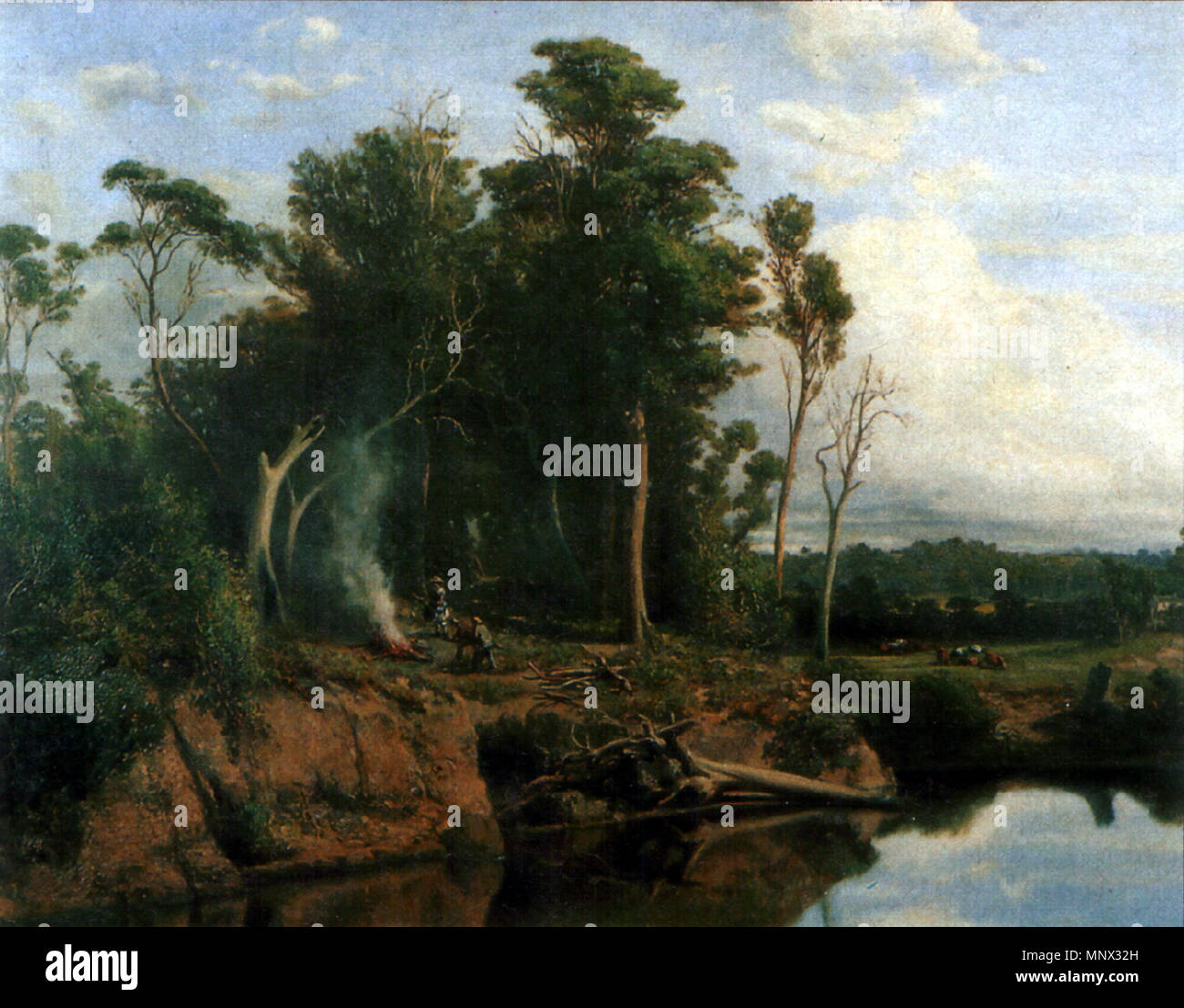 Wintermorgen bei Heidelberg (Yarra River, Melbourne), von Abram Louis Buvelot (1814-1888), National Gallery of Victoria Wintermorgen bei Heidelberg 1270 Wintermorgen bei Heidelberg Abram Louis Buvelot Stock Photo