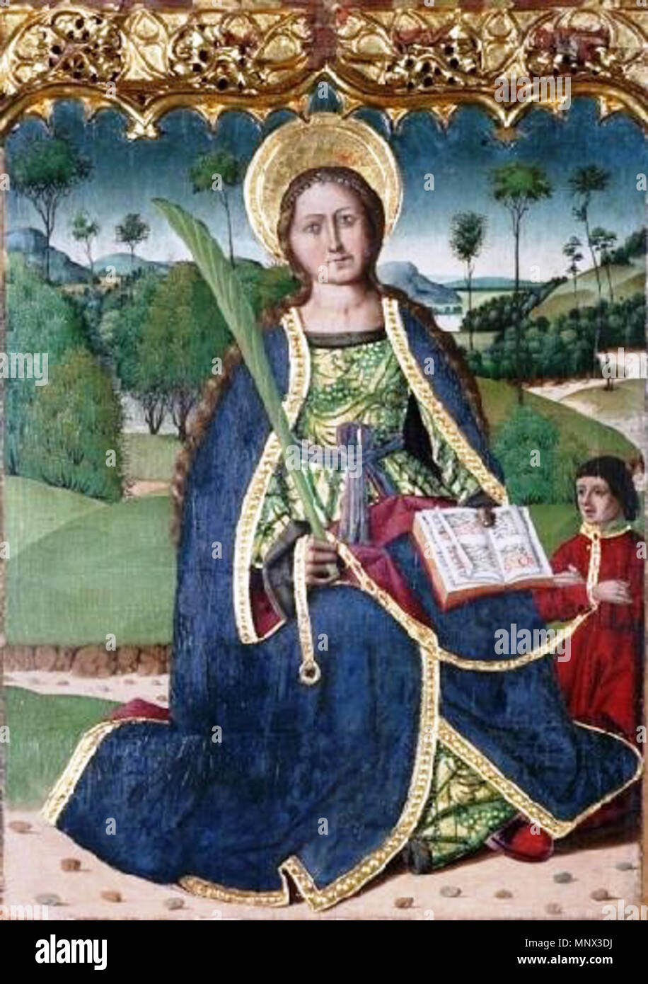 Santa Quiteria . Español La obra representa a la mártir cristiana