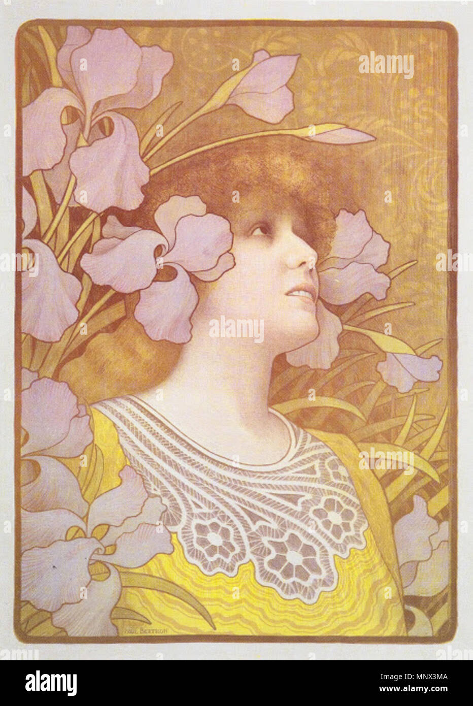 Sarah Bernhardt as Mélissinde in La Princesse Lointaine   1901.   1095 Sarah Bernhardt, Paul Berthon, 1901 Stock Photo