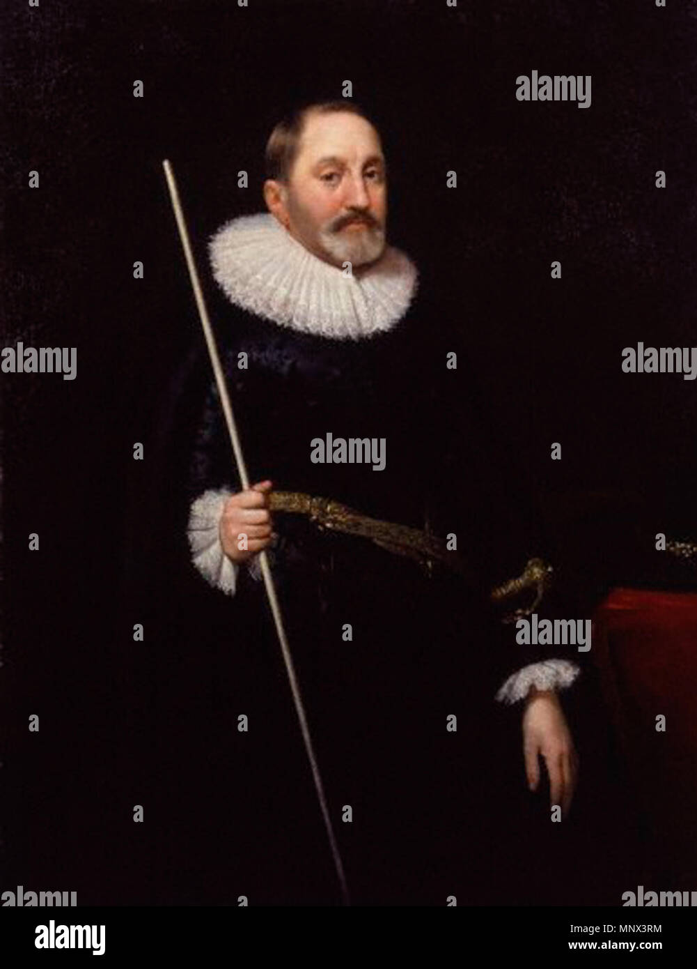 by Daniel Mytens,painting,1622    . English: Sir Thomas Edmondes (1563?-1639) . 1622. Daniël Mijtens 1126 SirThomasEdmondes Stock Photo