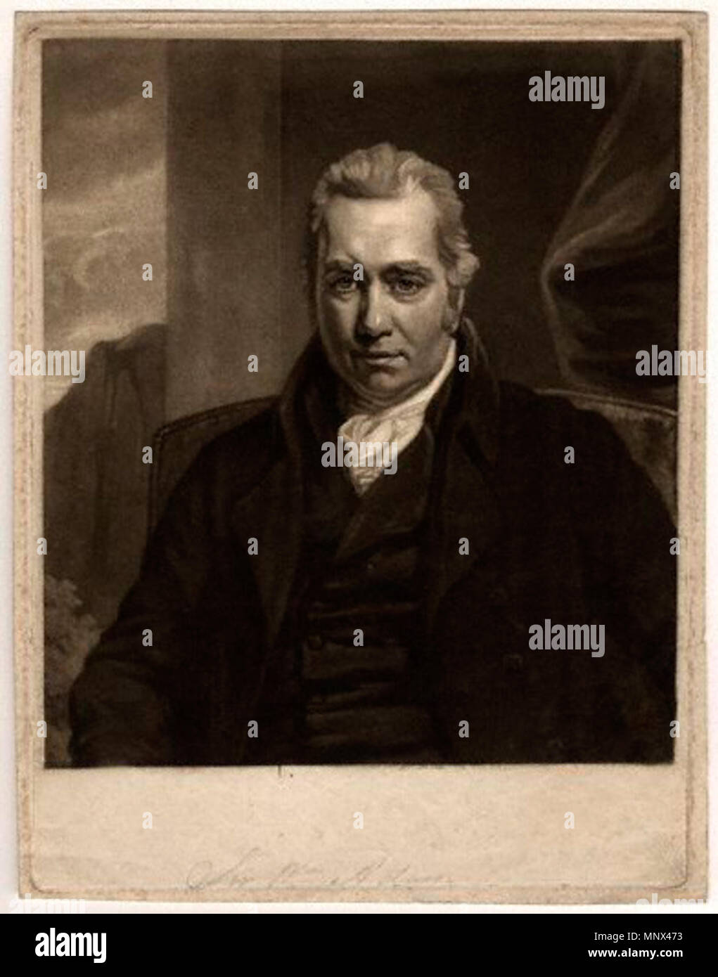 after John Opie,print,(1803)    . English: William Adam (1751-1839) . 1803. after John Opie 1262 William Adam Stock Photo