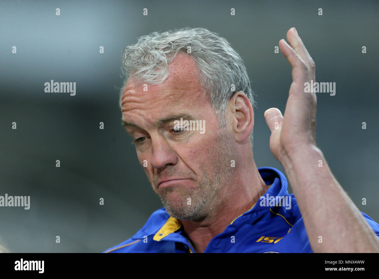 Leeds Rhino's head Coach Brian McDermott after the Betfred Super League, Magic Weekend match at St James' Park, Newcastle. PRESS ASSOCIATION Photo. Picture date: Saturday May 19, 2018. See PA story RUGBYL Castleford. Photo credit should read: Richard Sellers/PA Wire. RESTRICTIONS: Editorial use only. No commercial use. No false commercial association. No video emulation. No manipulation of images. Stock Photo