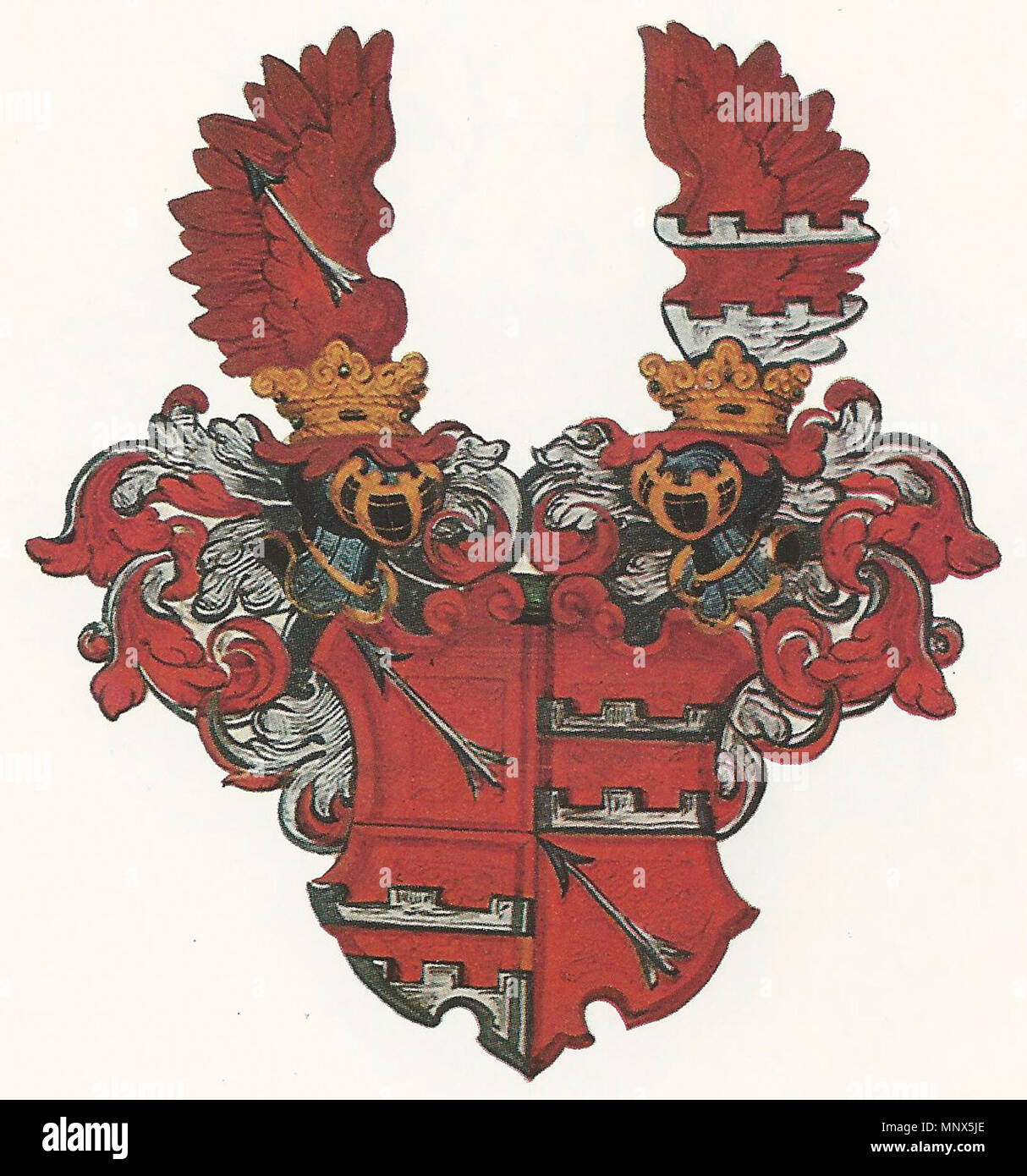 . Deutsch: Wappen der Familie Schneeweiß . 27 August 2013, 13:07:29. Wilhelm Neumann Bearbeiter 1103 Schneeweiss, WB C Stock Photo