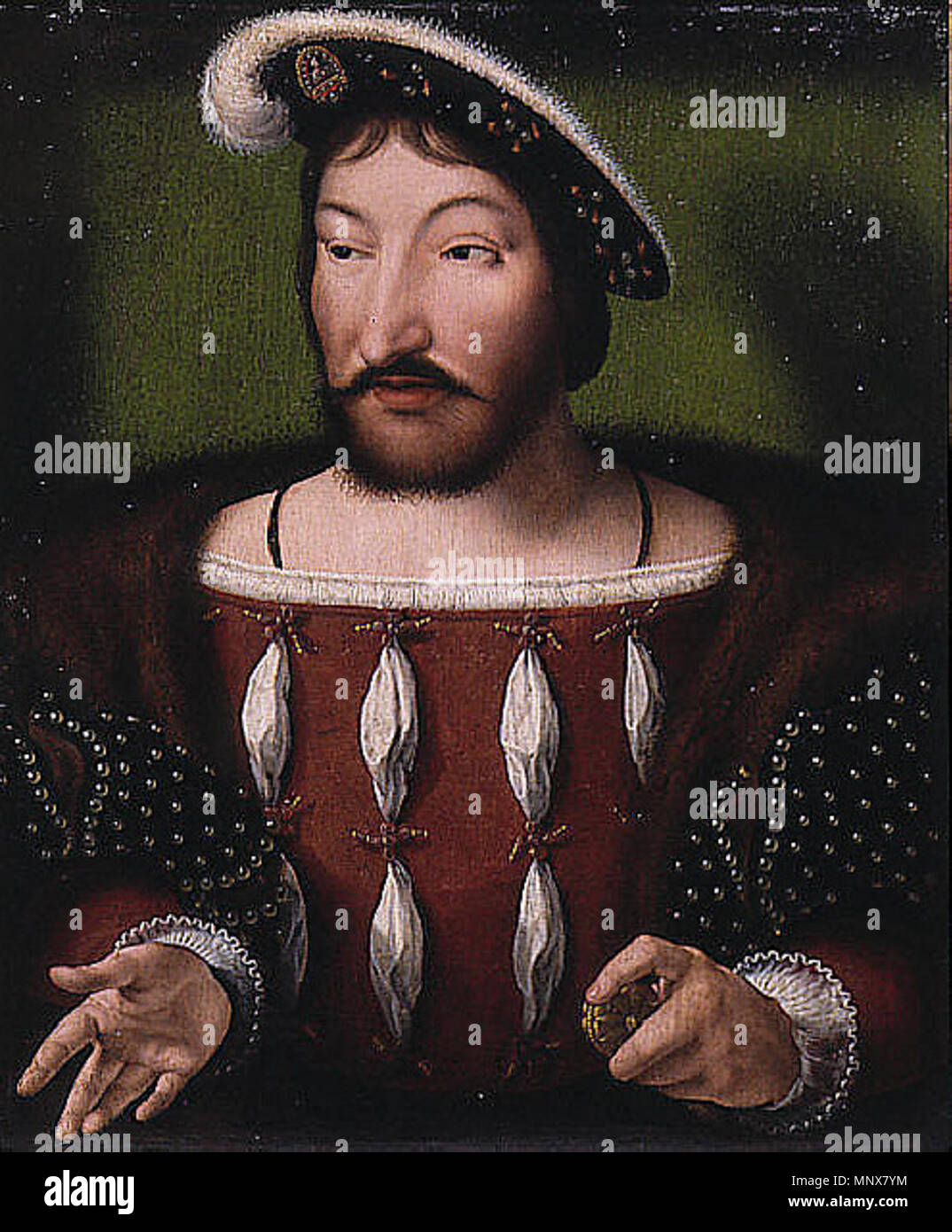 King Francis I of France   circa 1538.   1020 Portrait of King Francis I of France Stock Photo
