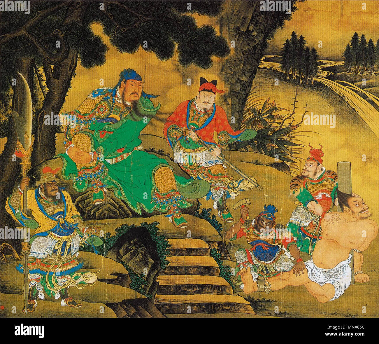 English Guan Yu Capturing His Enemy Pang De 关羽擒将 Ink And Color On Silk 0 X 237 Cm Located In The Palace Museum Beijing The Image Is Of The Siege City