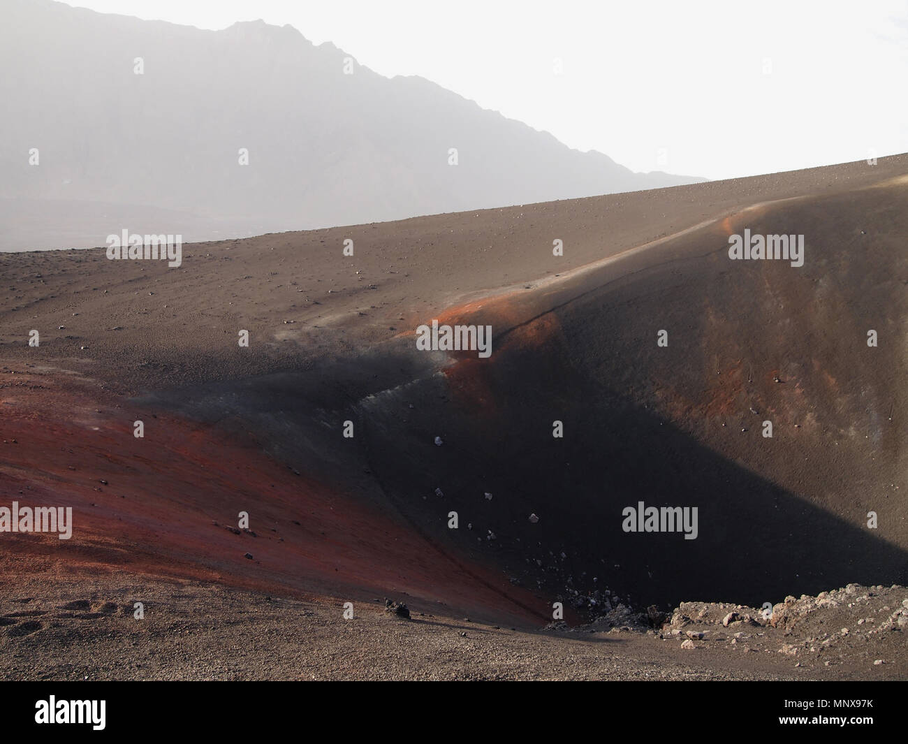 The Fogo volcano in the island of the same name, Cape Verde archipelago ...