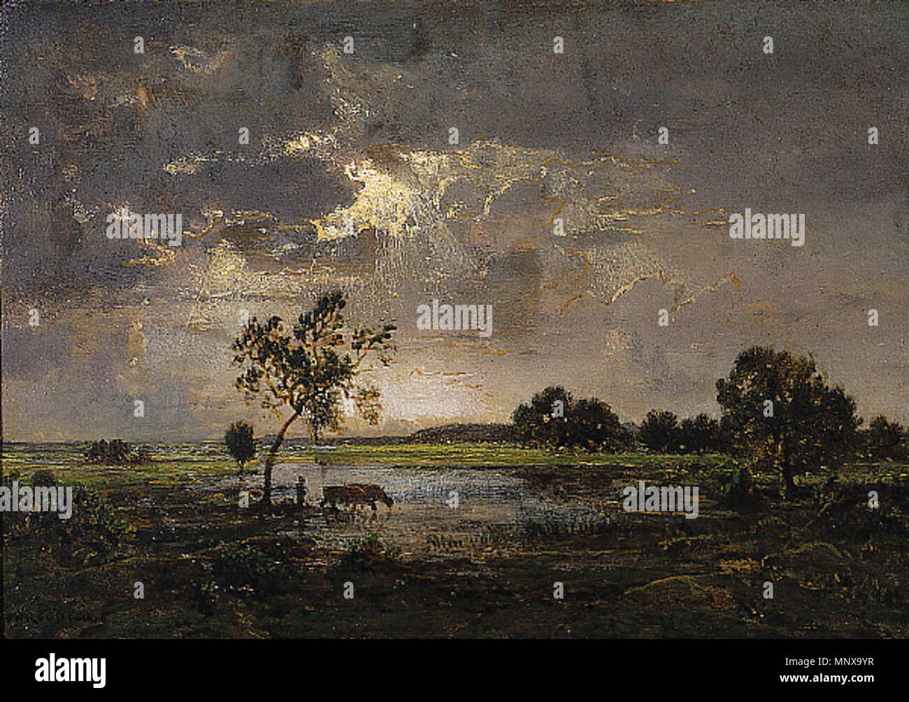 1192 Théodore Rousseau - Landscape Stock Photo
