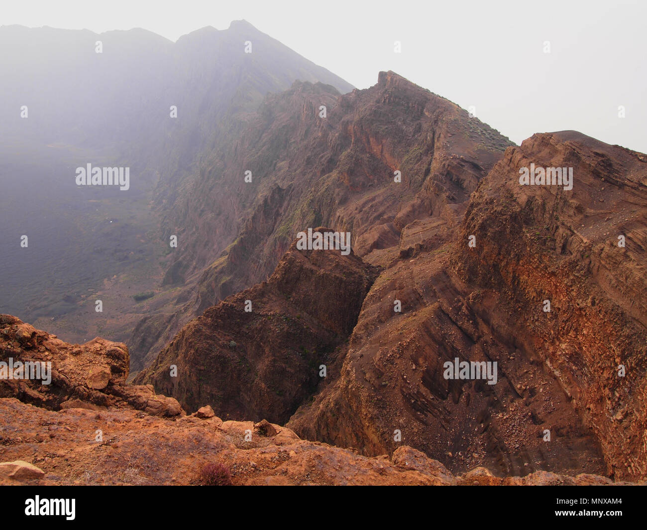 The Fogo volcano in the island of the same name, Cape Verde archipelago ...