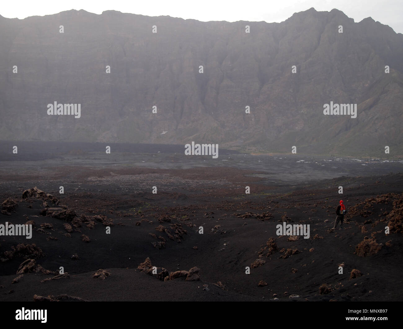 The Fogo volcano in the island of the same name, Cape Verde archipelago ...