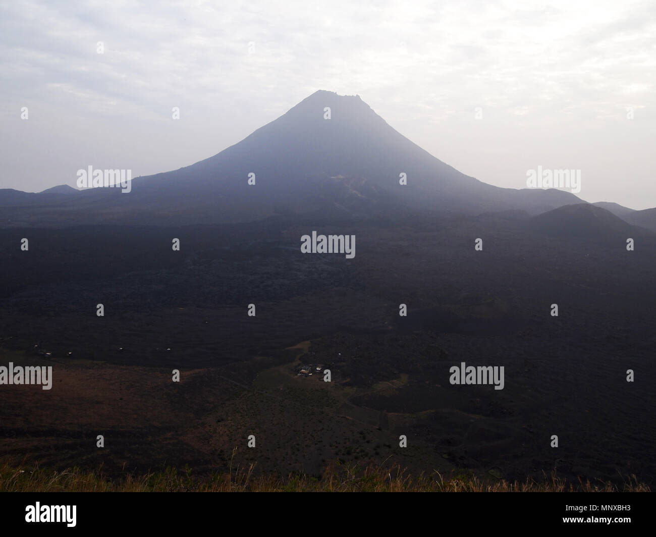 The Fogo volcano in the island of the same name, Cape Verde archipelago ...
