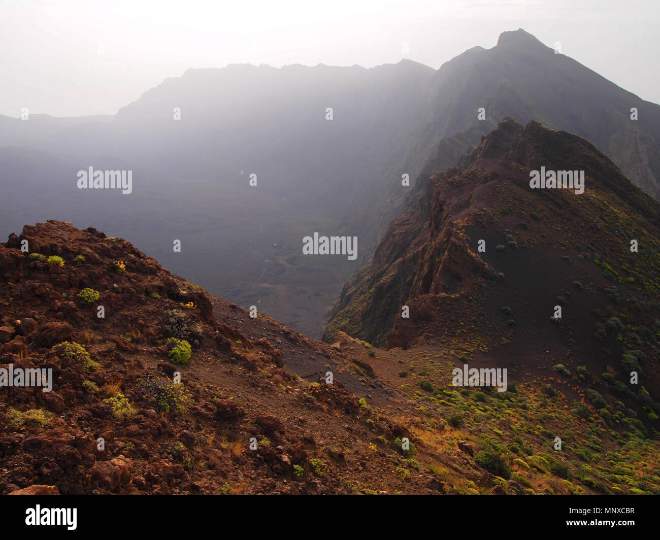 The Fogo volcano in the island of the same name, Cape Verde archipelago ...