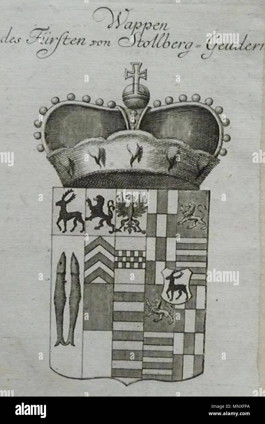 Wappen des Fürsten zu StolbergGedern 18th century. 1145 Stolberg
