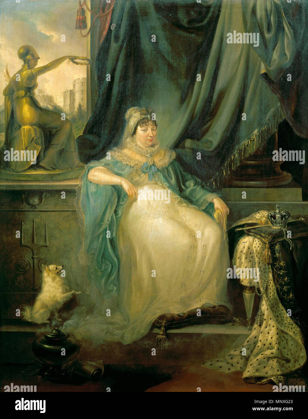 Portrait of Charlotte of MecklenburgStrelitz (17441818) 1807. 1147 Stroehling Queen