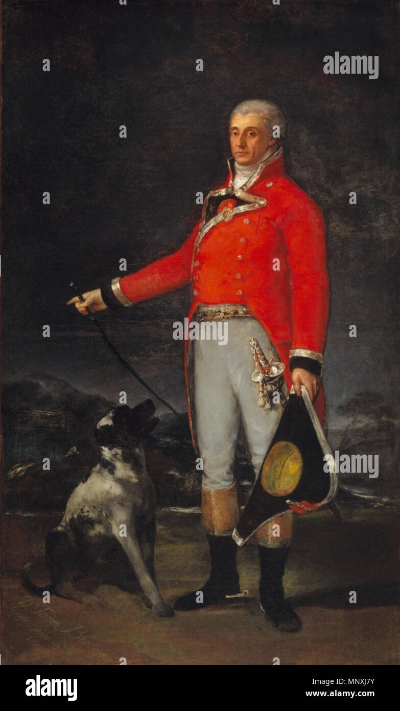 .  English: Portrait of Don Tadeo Bravo de Rivero . 1806.   1157 Tadeo Bravo de Rivero by Goya Stock Photo