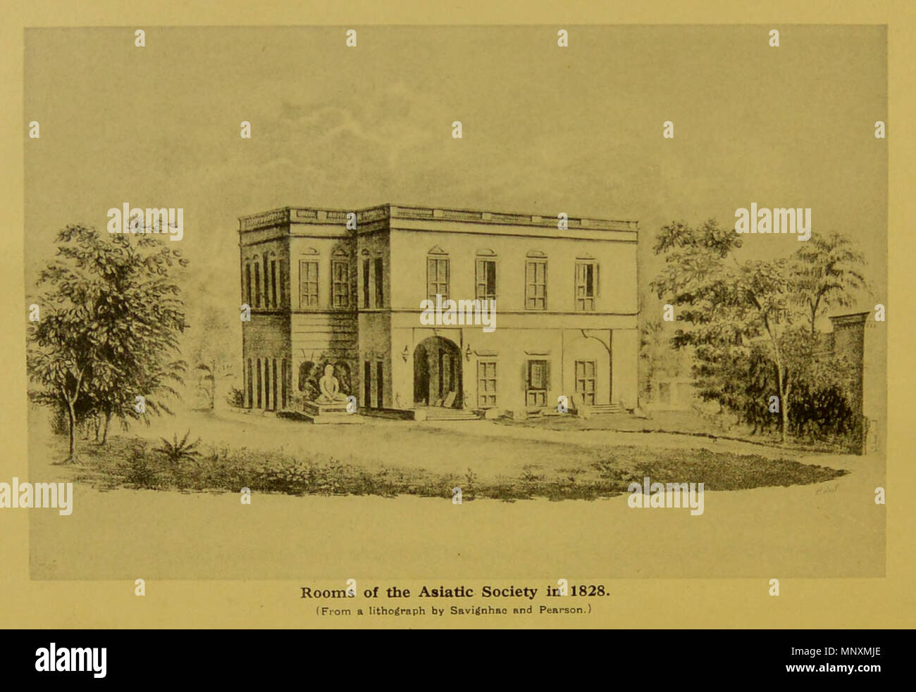 English Old Building Of The Asiatic Society In Kolkata 1828 After An Early 19th Century Lithography Deutsch The Asiatic Society In Kolkata Altes Gebaude 1828 Nach Einer Lithografie Des Fruhen 19