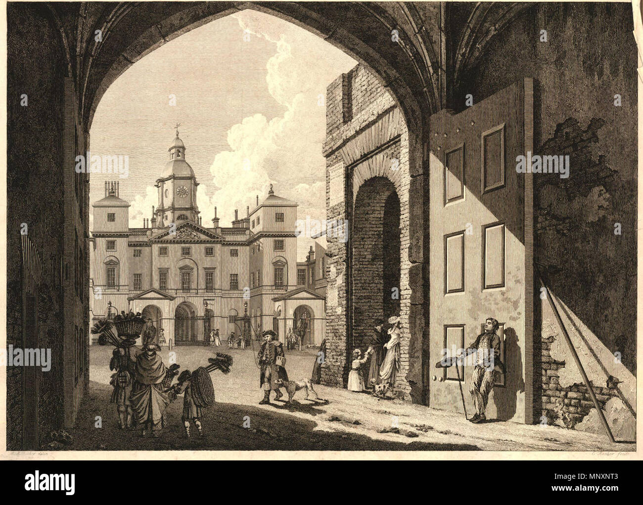 Edward Rooker . English: The Horse Guards, by Edward Rooker after Michael Angelo ...