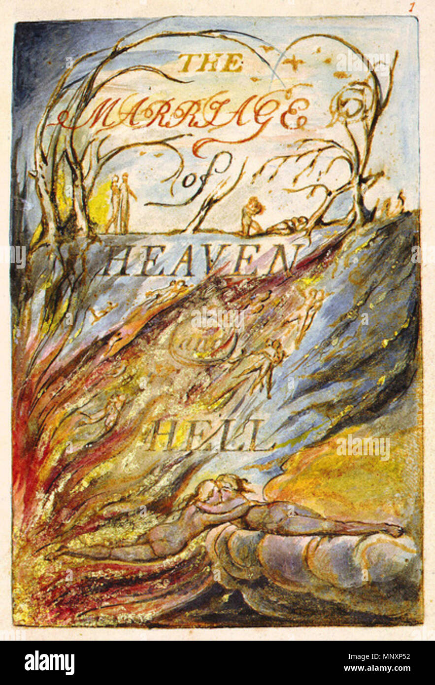 English: The Marriage of Heaven and Hell copy H 1790 Fitzwilliam Museum  object 3 . 1790. William Blake (1757–1827) Alternative names W. Blake;  Uil'iam Bleik Description British painter, poet, writer, theologian