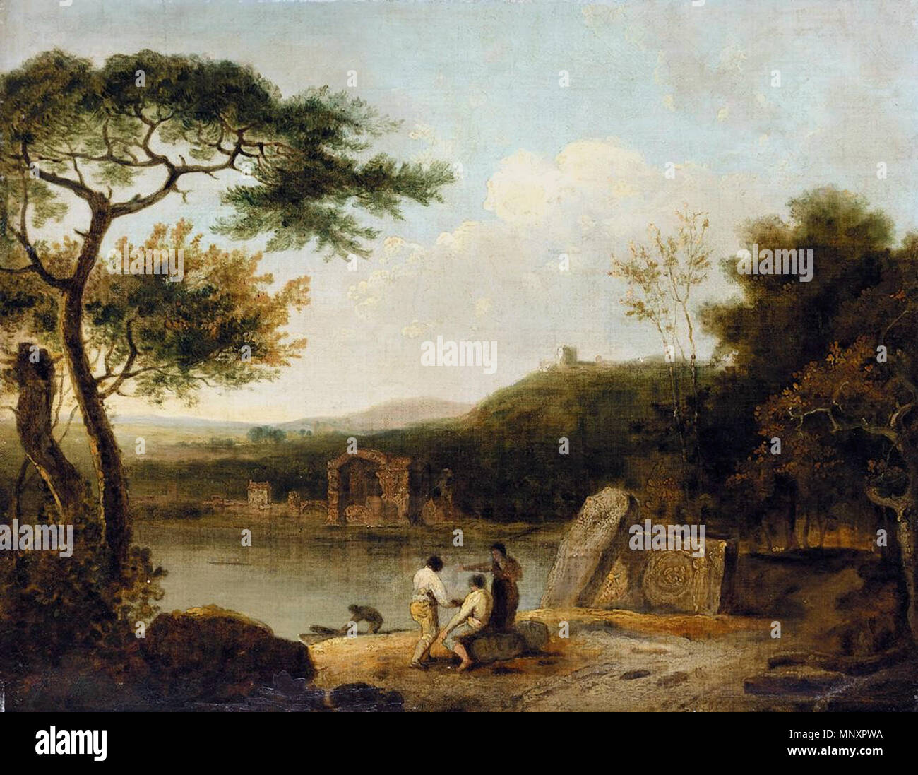 Lake Avernus   circa 1765.   1269 Wilson-avernus Stock Photo