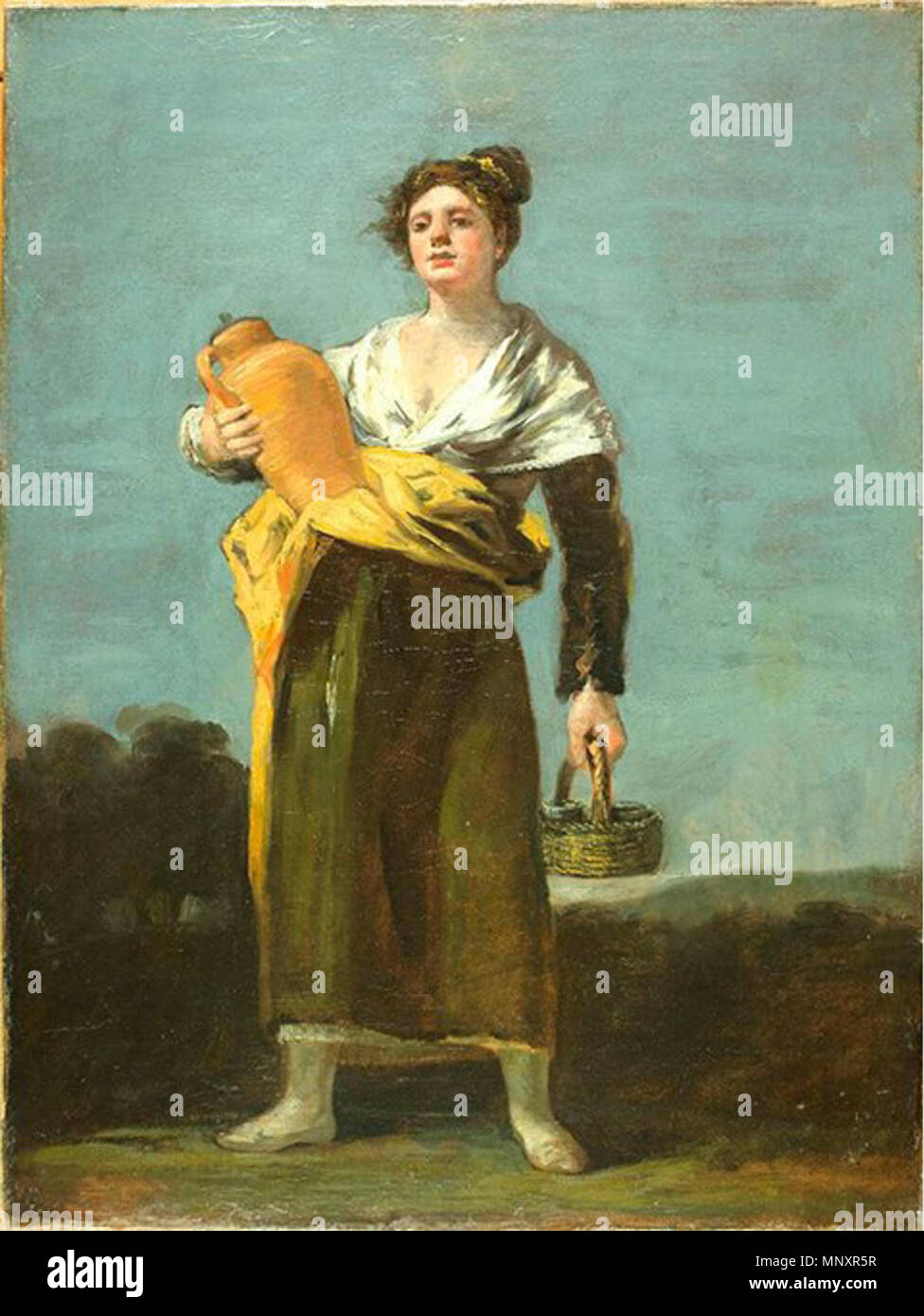 Spanish: La aguadora The Water Carrier   circa 1808-1812.   1182 The Water Carrier by Goya Stock Photo