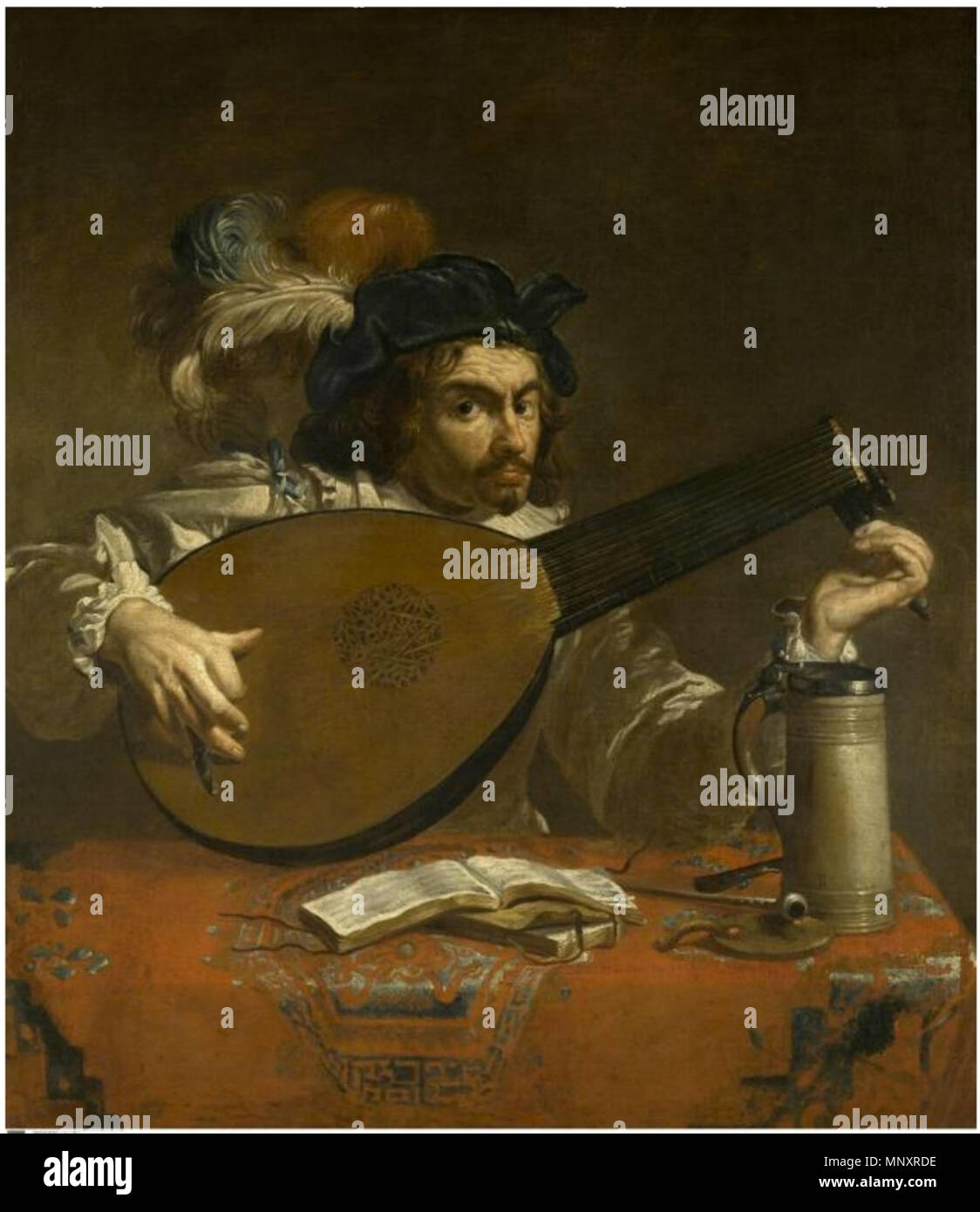 English The lute player circa 1620. 1184 Theodoor Rombouts The lute