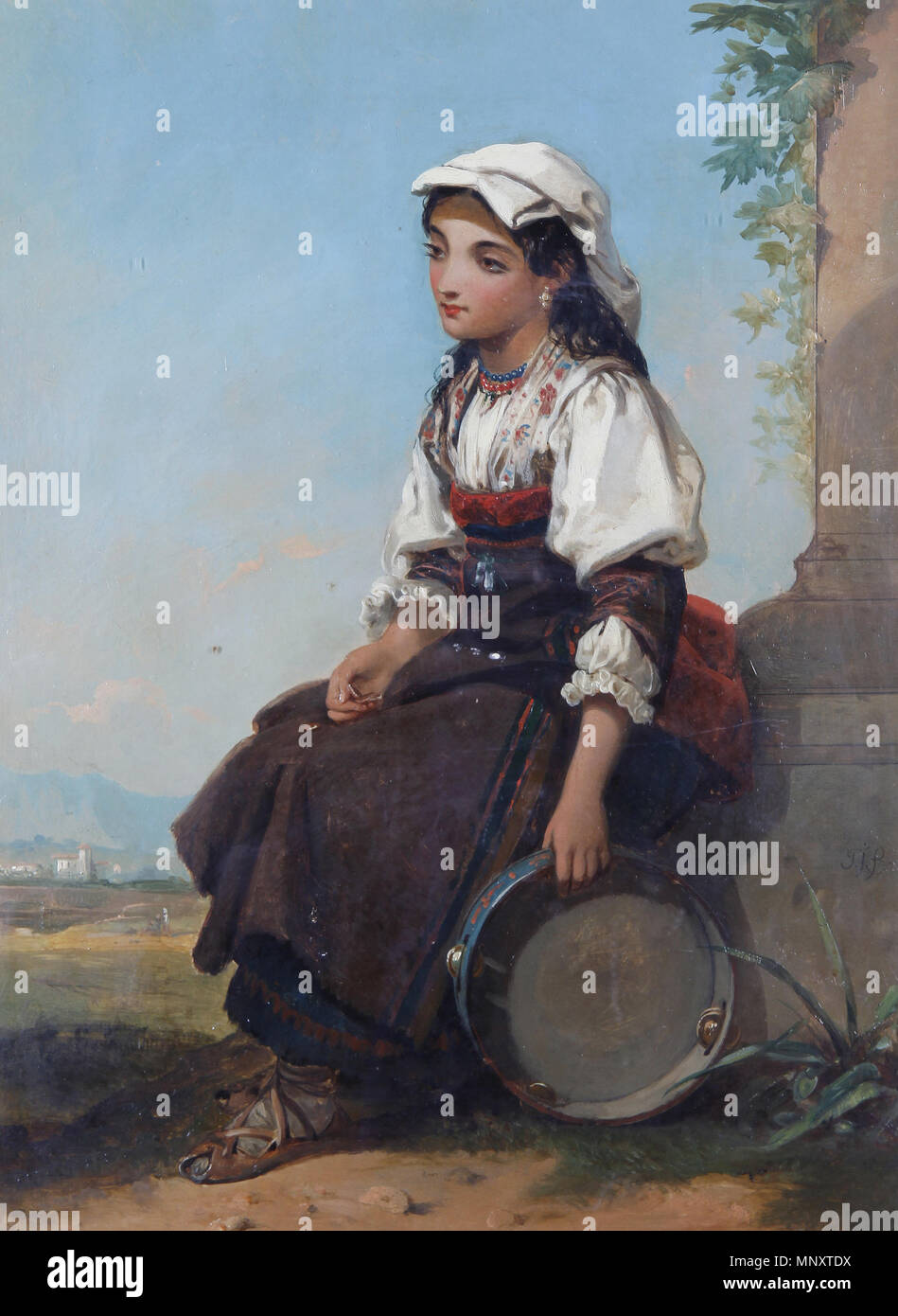 English The Italian Tambourine Girl Unknown date. 1188 Thomas Jones