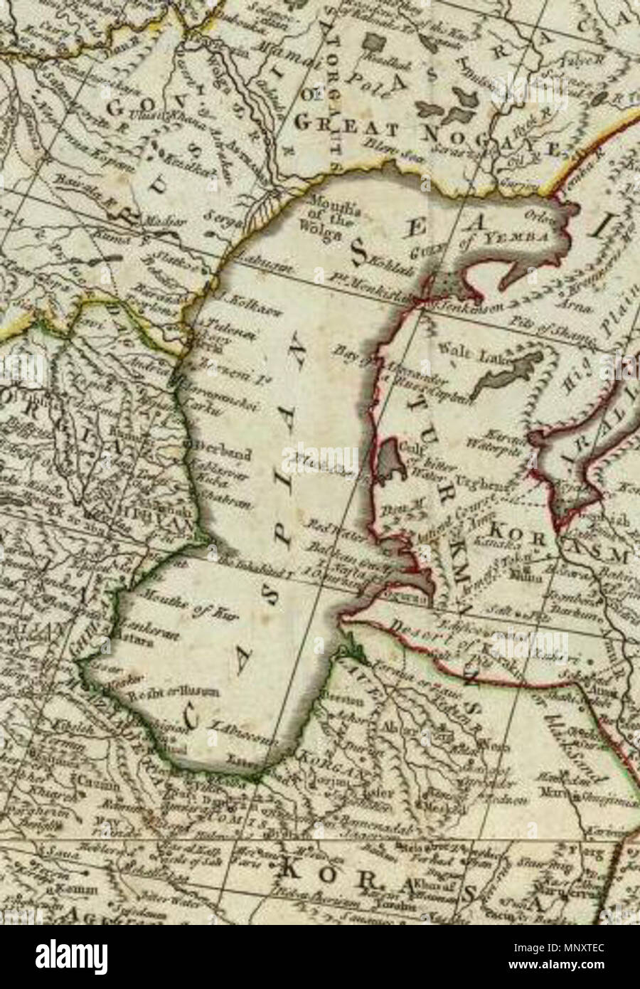 . English: Composite of) Asia and its islands according to d'Anville; divided into empires, kingdoms, states, regions, &ca. with the European possessions and settlements in the East Indies and an exact delineation of all the discoveries made in the eastern parts by the English under Captn. Cook. (By Thomas Kitchin). London, printed for Robert Sayer, Fleet Street as the Act directs, 6 Jany. 1787 . 1787.   Thomas Kitchin  (1719–1784)    Description British cartographer and engraver  Date of birth/death 1718 1784  Location of birth/death United Kingdom United Kingdom  Authority control  : Q368802 Stock Photo