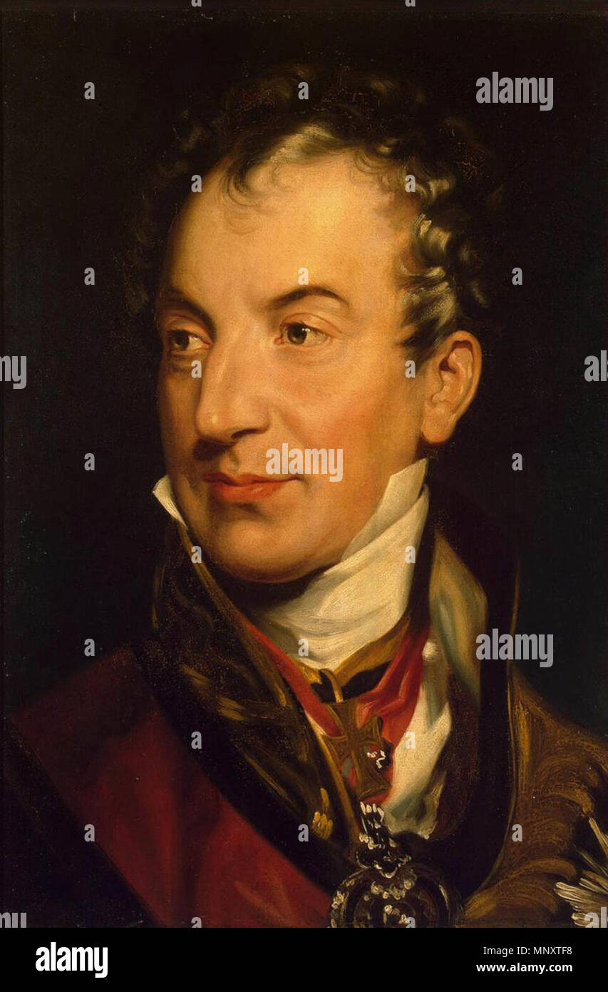Portrait of Klemens Wenzel von Metternich   between 1814 and 1819.   1189 Thomas Lawrence - Portrait of Klemens Wenzel von Metternich - WGA12522 Stock Photo