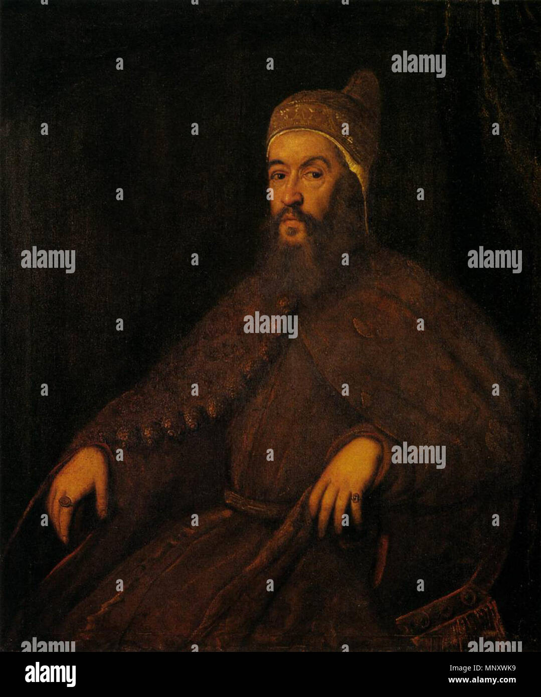 English: Doge Alvise Mocenigo   circa 1570.   1194 Jacopo Tintoretto - Doge Alvise Mocenigo - WGA22694 Stock Photo