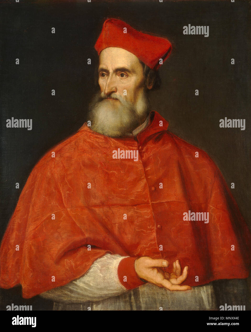 Portrait of Pietro Bembo Cardinal   circa 1540.   1196 Pietro Bembo - Titian Stock Photo