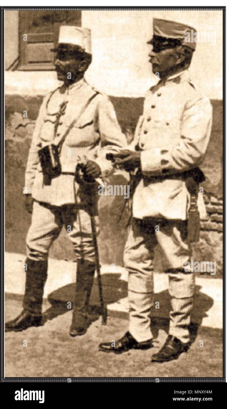 . Español: El Teniente Coronel Cavalcanti y el General Tovar . Publicado en prensa año 1909. This file is lacking author information. 1201 Tovar y cavalcanti Stock Photo