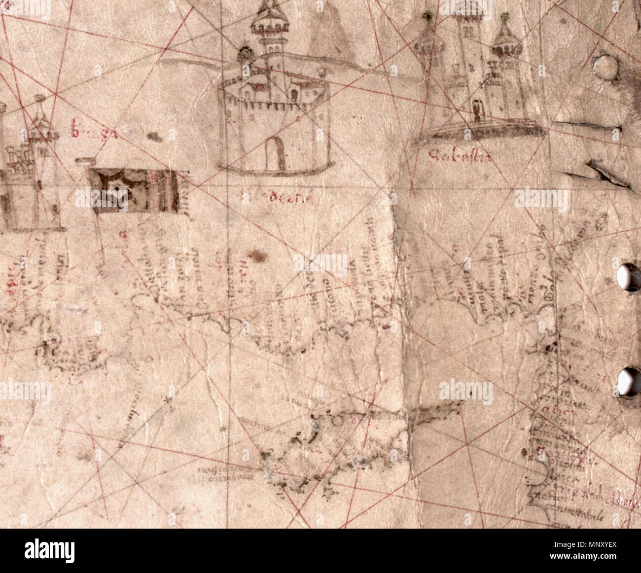 . English: Nautical chart of the Mediterranean area, including Europe ...