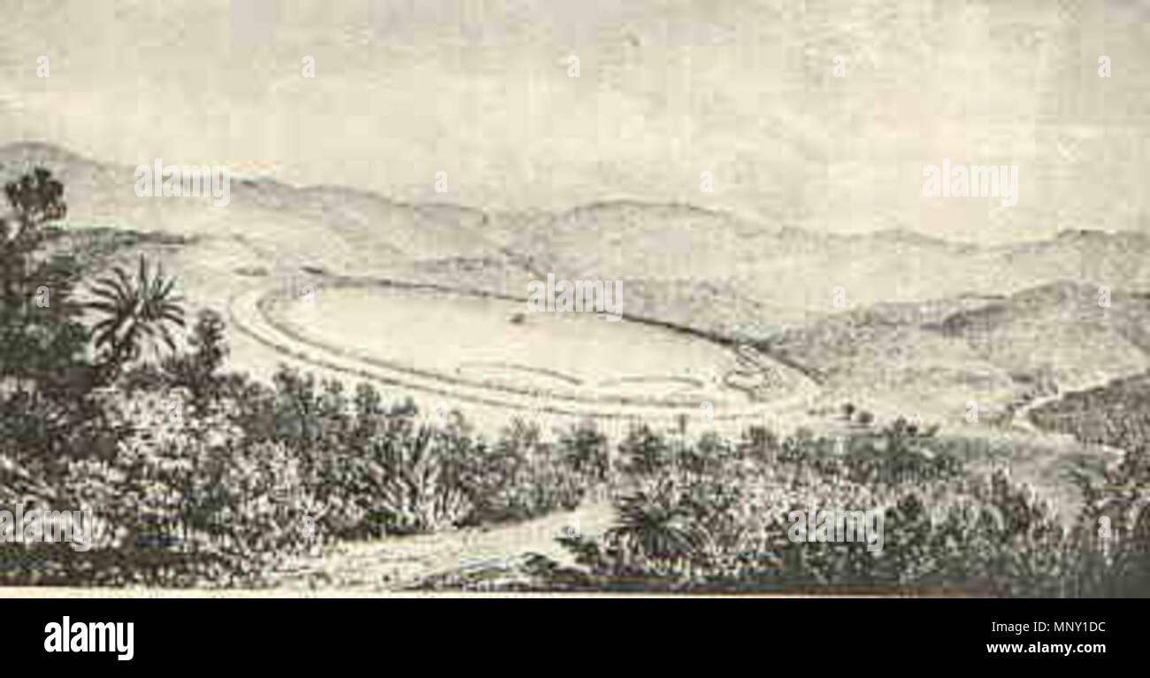 English The Royal Kraal Of The Zulu Kingdom Umgungundlovu The Place Of The Great Elephant It Was Built On A Gently Sloping Hillside Bounded On Two Sides By Two Streams The