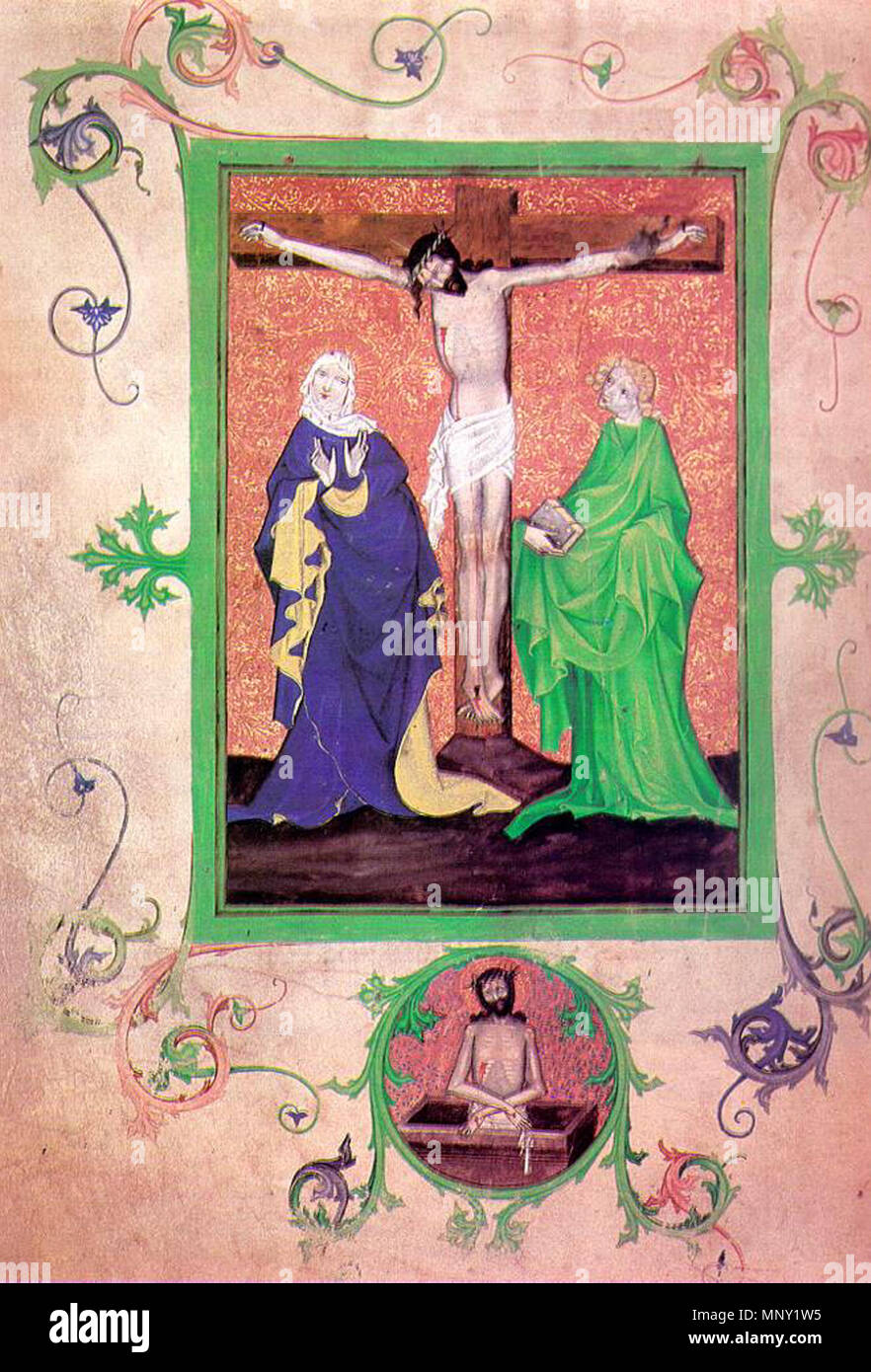Christ on the Cross between the Virgin and St John the Evangelist 1413 ...