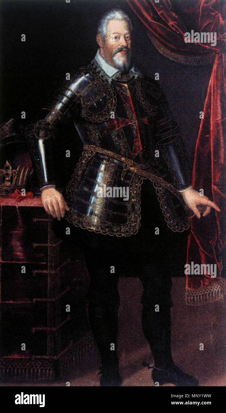 Ferdinando I de' Medici Dressed as Gran Maestro of the Order of St Stephen   between 1608 and 1609.   1214 Unknown painter - Ferdinando I de' Medici Dressed as Gran Maestro of the Order of St Stephen - WGA23959 Stock Photo