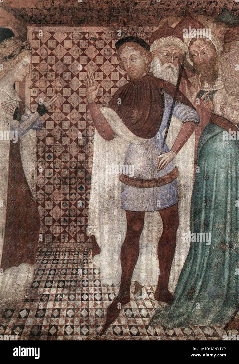 St Catherine with the Philosophers   1390s.   1215 Unknown painter - St Catherine with the Philosophers - WGA23914 Stock Photo