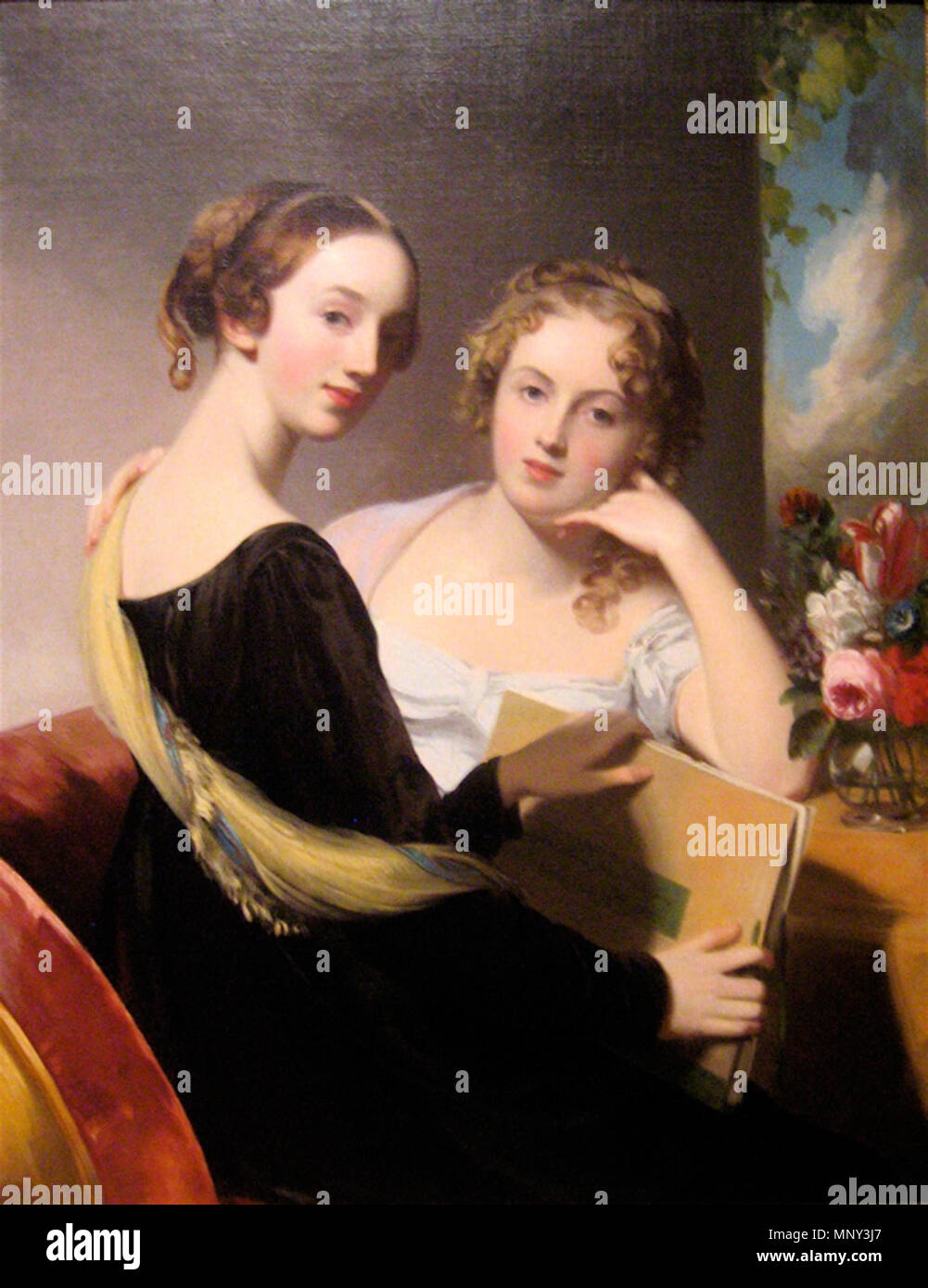 English: Portrait of the Misses Mary and Emily McEuen .  Thomas Sully (England, Horncastle, 1783 - 1872) Portrait of the Misses Mary and Emily McEuen, 1823 Painting, Oil on canvas, 44 1/4 x 34 1/4 in. (112.4 x 87 cm); Framed: 55 x 45 x 4 1/2 in. (139.7 x 114.3 x 11.43 cm) Gift of Jo Ann and Julian Ganz, Jr. in honor of the museum's 40th anniversary (M.2008.222) Wikipedia Loves Art at the Los Angeles County Museum of Art This photo of item # M.2008.222 at the Los Angeles County Museum of Art was contributed under the team name 'artifacts' as part of the Wikipedia Loves Art project in February 2 Stock Photo