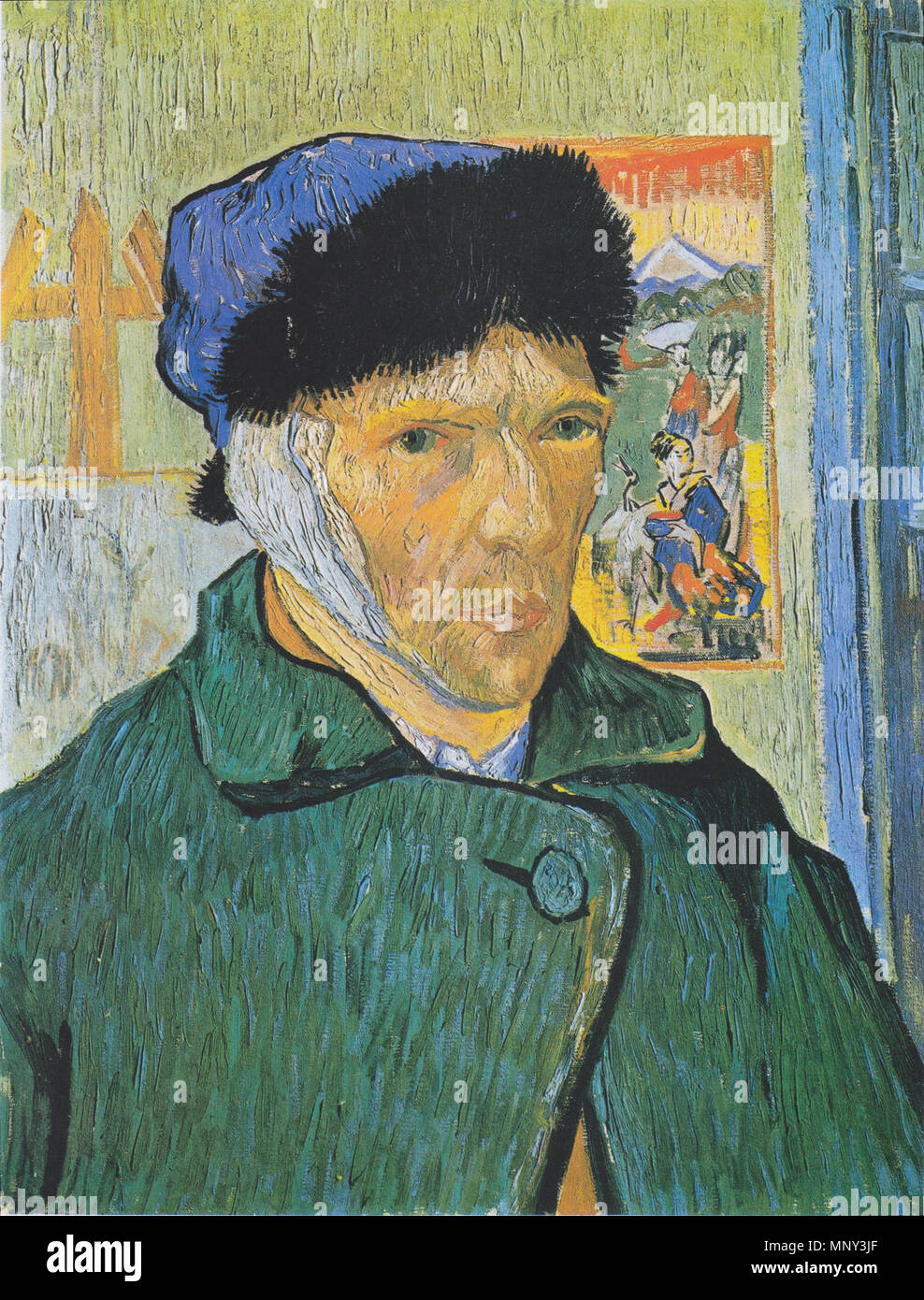 Selfportrait with bandaged ear 1889, Arles. 1222 Van Gogh