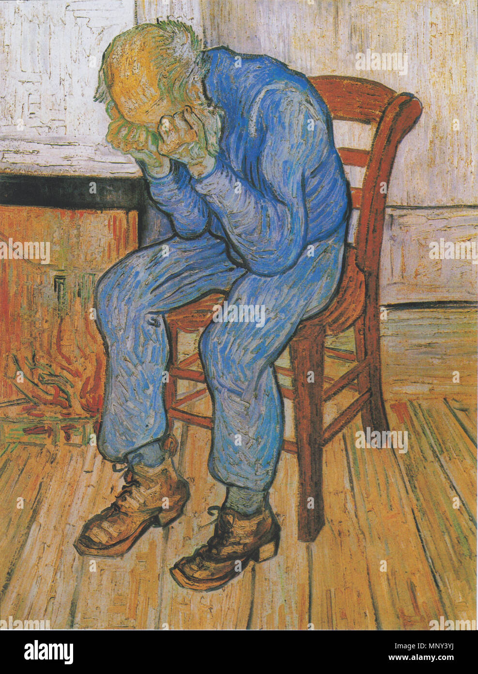 Sorrowing old man ('At Eternity's Gate')   Saint-Rémy, May 1890.   1224 Van Gogh - Trauernder alter Mann Stock Photo