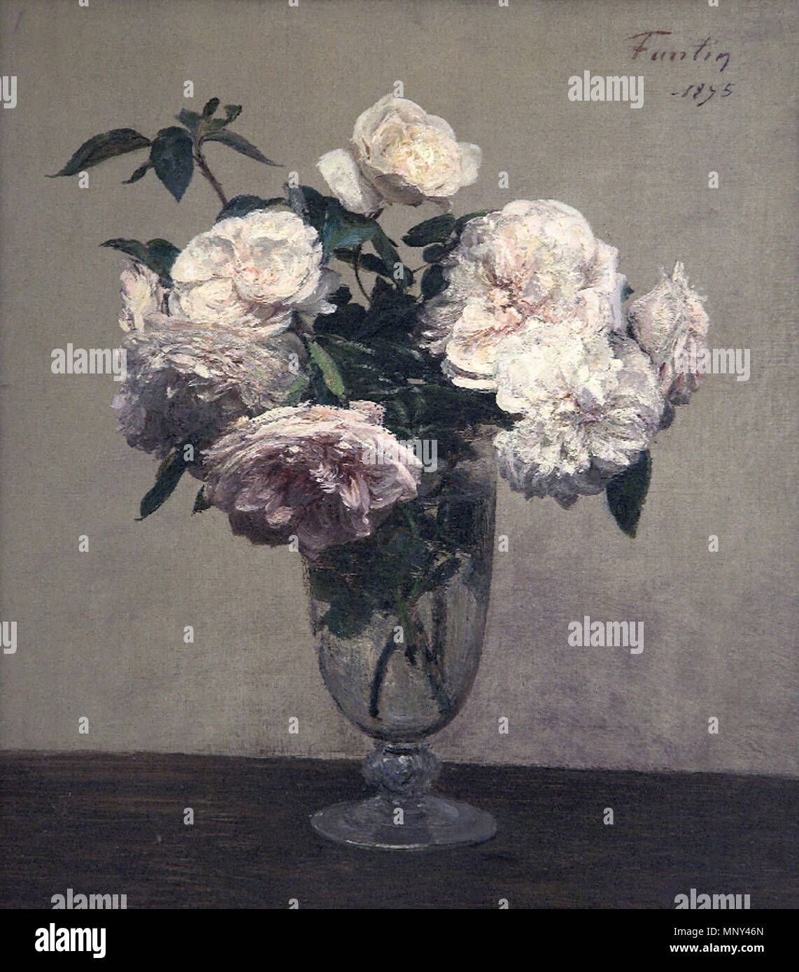 . English Vase des roses, par Henri FantinLatour (18361904