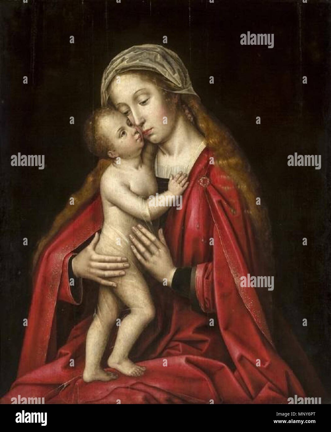 1239 Virgen con el Niño, atribuida a Ambrosius Benson (Museo de Bellas Artes de Sevilla) Stock Photo