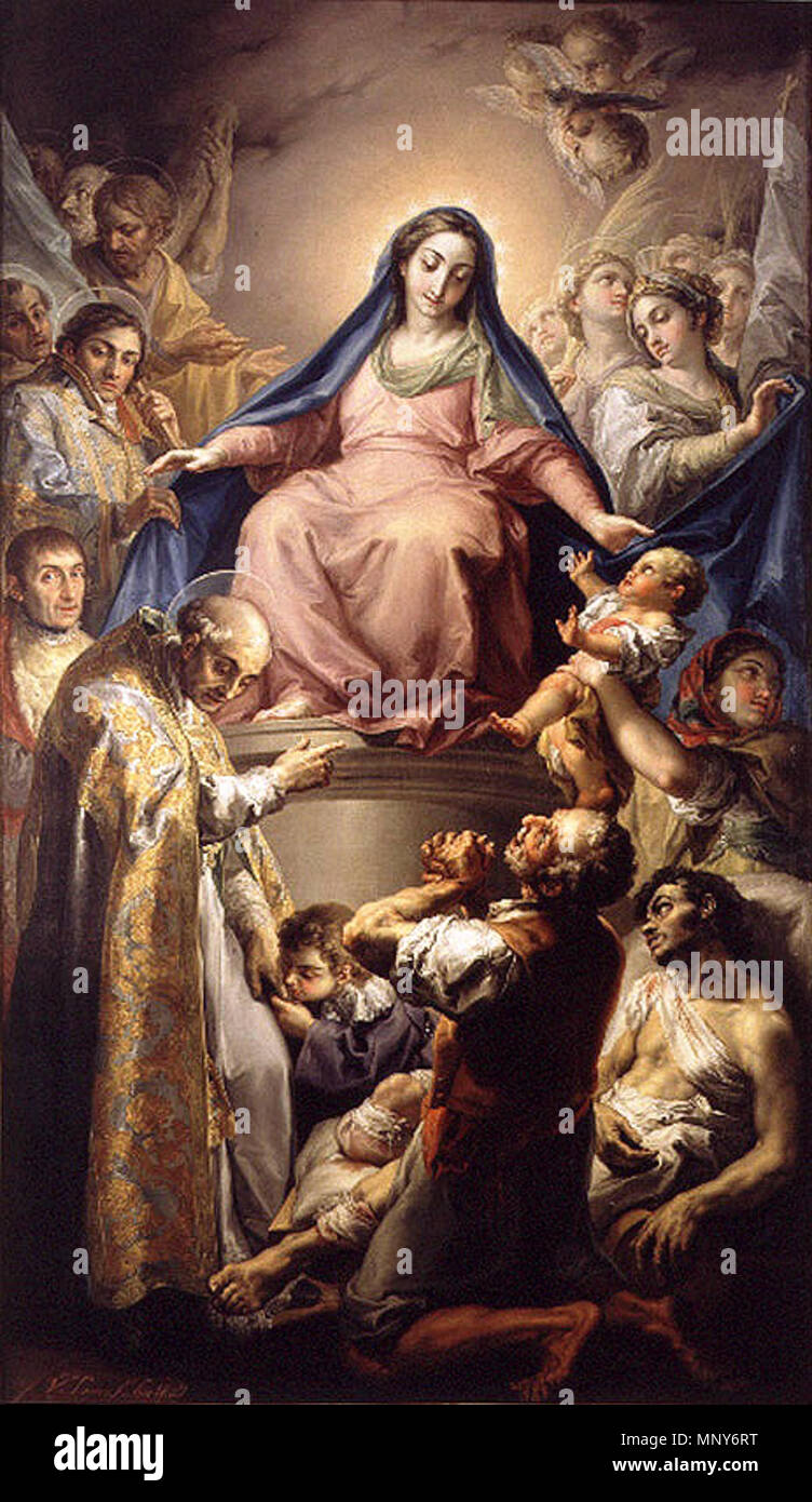 Virgen de la Misericordia . Español: La obra representa a la Virgen de