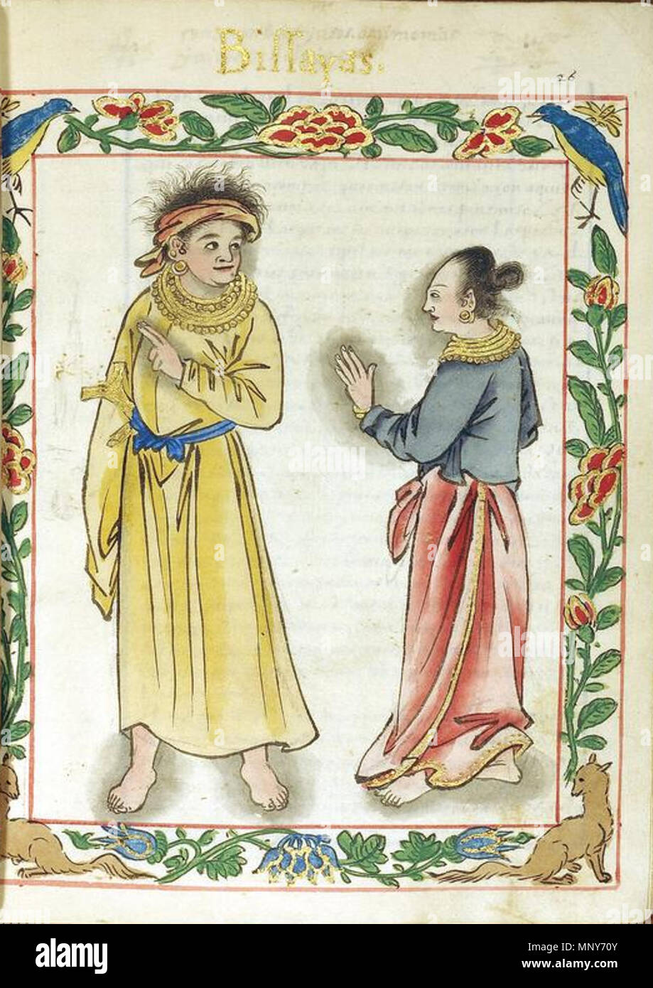 . English An illustration of Visayan Nobles in the Boxer Codex . 1595