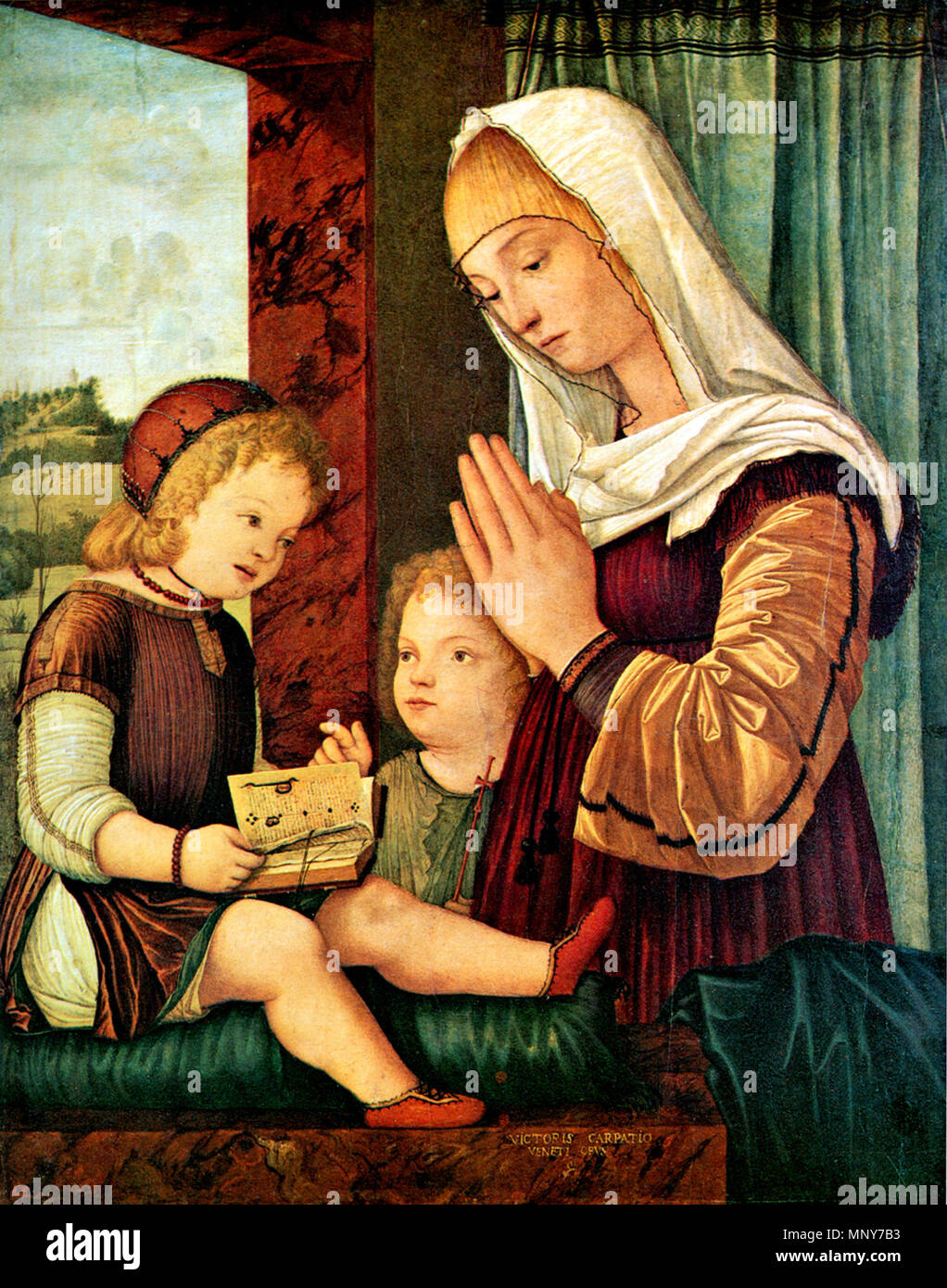English: Madonna with Child and Young St John the Baptist circa 1499 ...